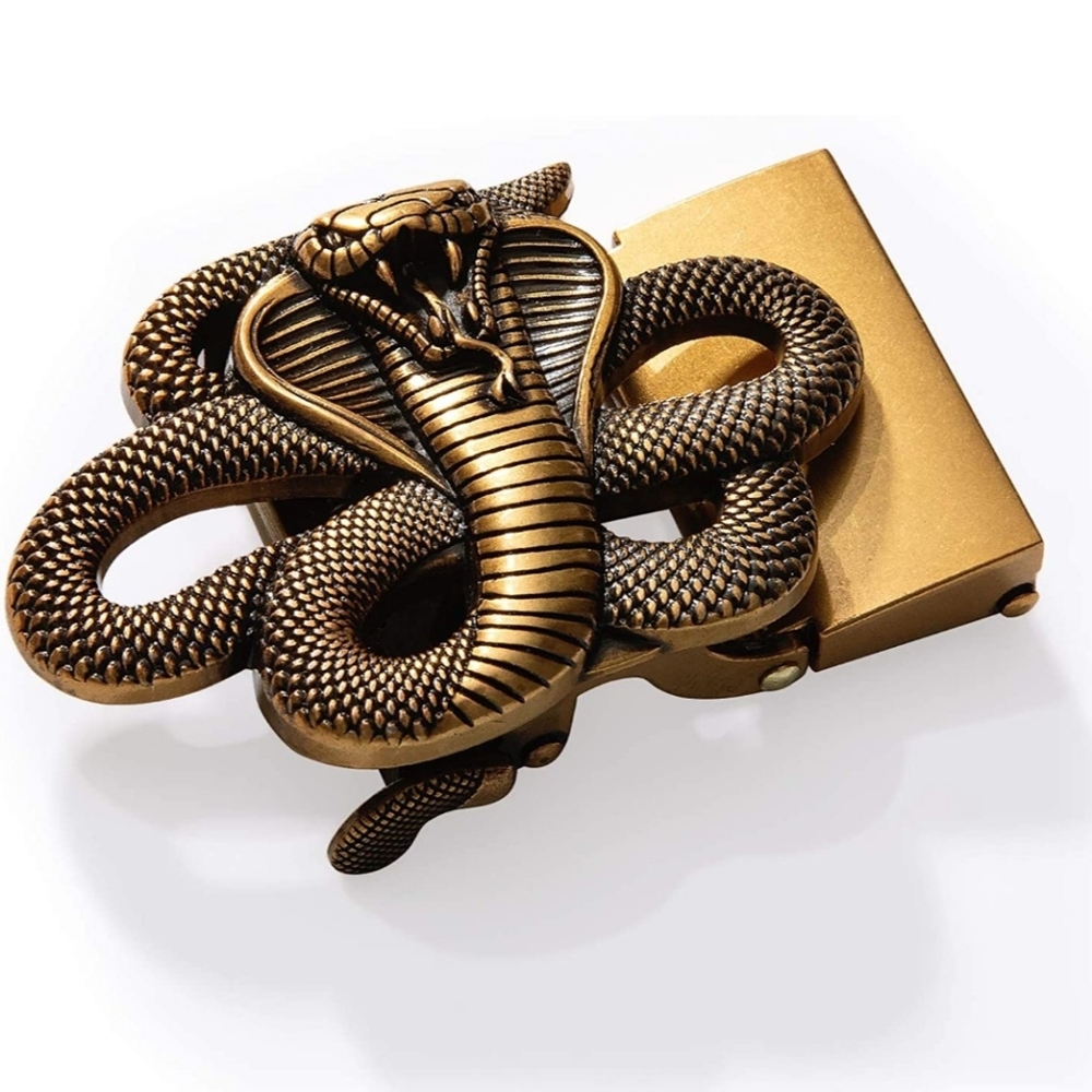 New snake cobra rattlesnake belt buckle Fits 1.5 Belts
